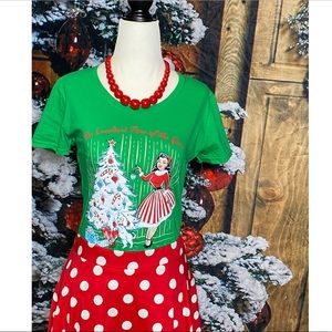 CHRISTMAS Pinup HOLIDAY T-Shirt WINTER PIN…